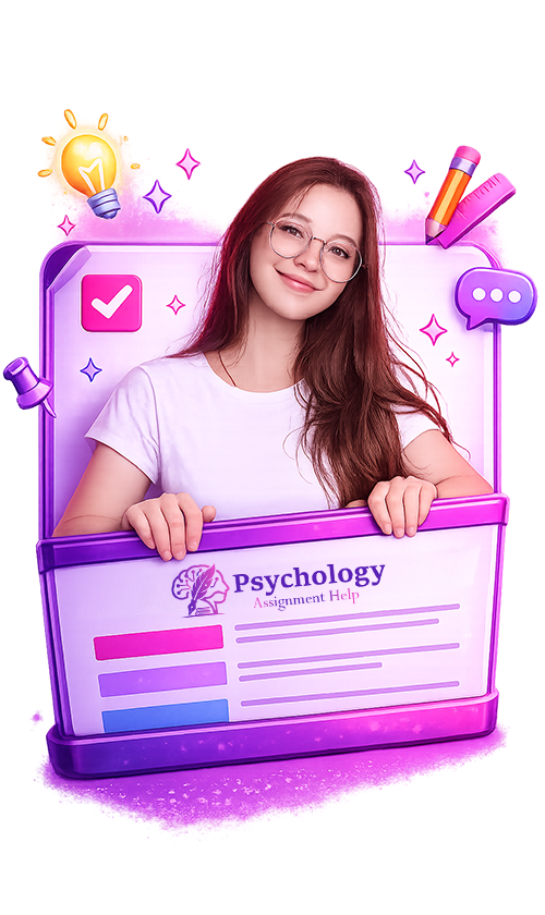 Psychology student using a tablet for online psychology assignment help and academic research